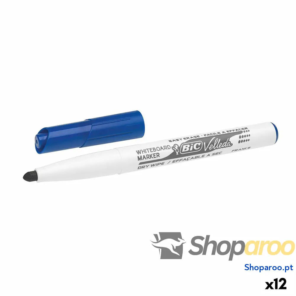 Marcador para Quadro Bic Velleda 1741 Azul Branco (12 Unidades)