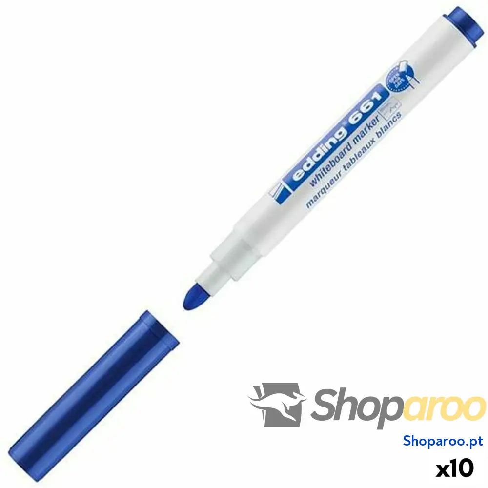 Marcador para Quadro Edding 661 Azul (10 Unidades)