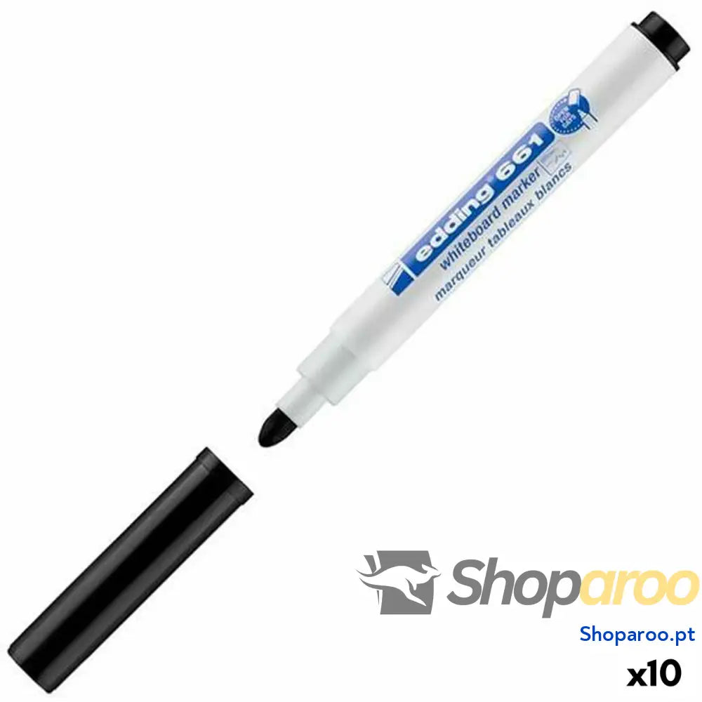 Marcador para Quadro Edding 661 Preto (10 Unidades)