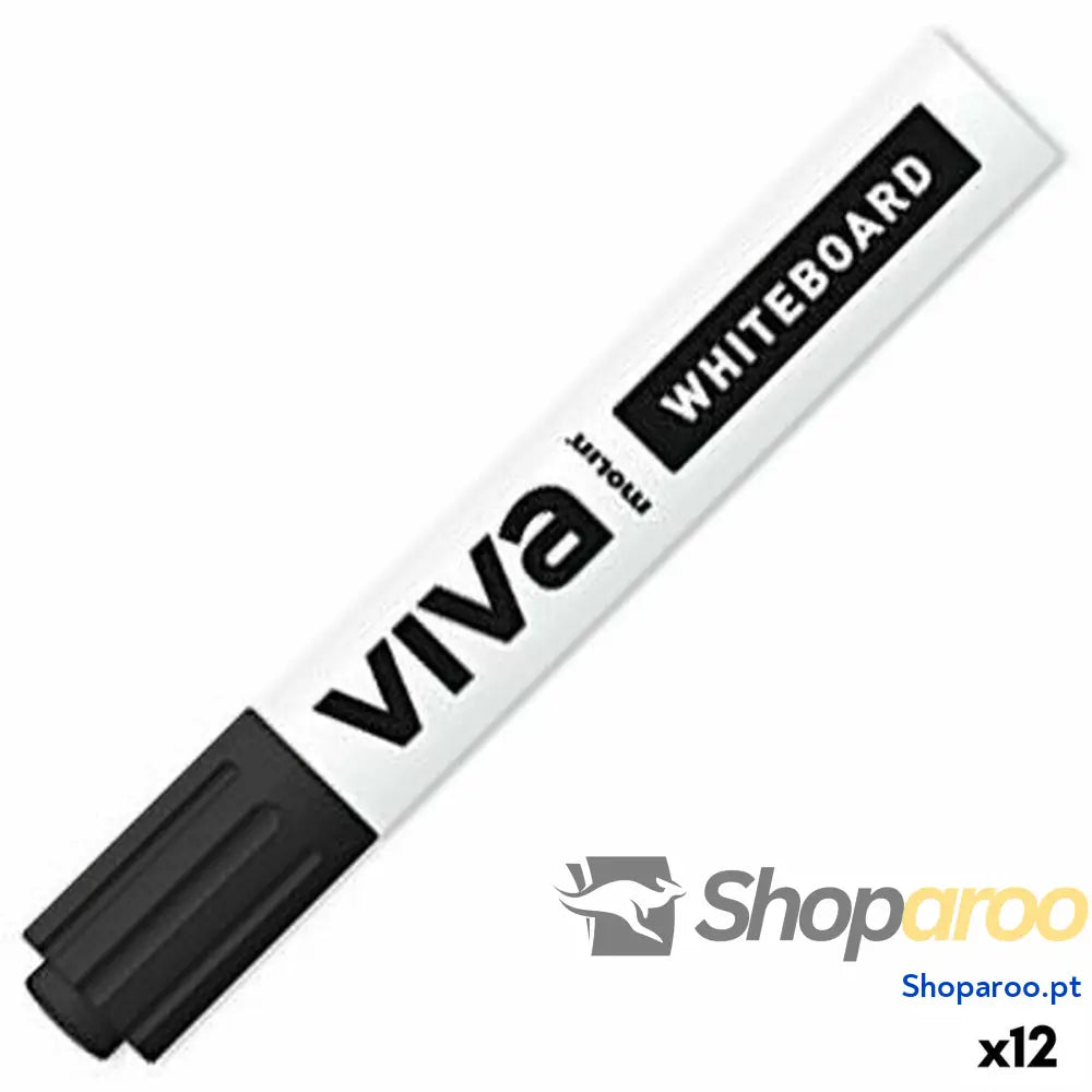 Marcador para Quadro Molin Viva Preto (12 Unidades)
