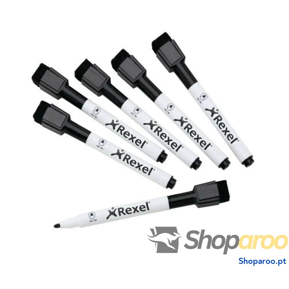 Marcador para Quadro Nobo Preto 6 Unidades (6 Unidades)