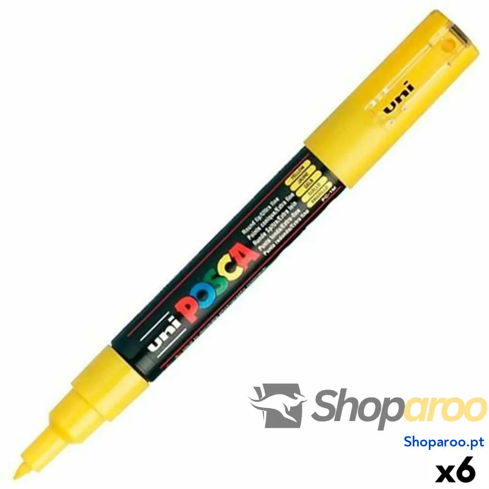 Marcador POSCA PC-1M Amarelo (6 Unidades)