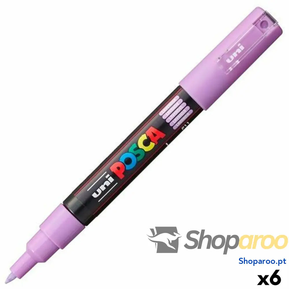 Marcador POSCA PC-1M Lavanda (6 Unidades)