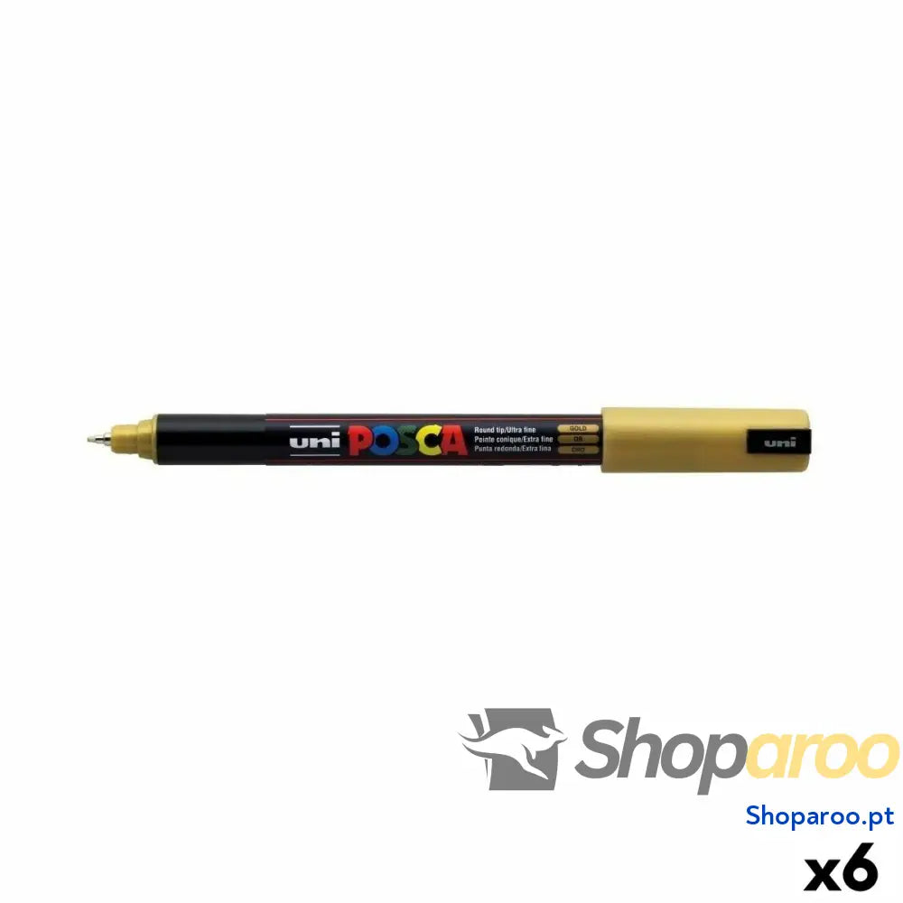 Marcador POSCA PC-1MR Dourado (6 Unidades)
