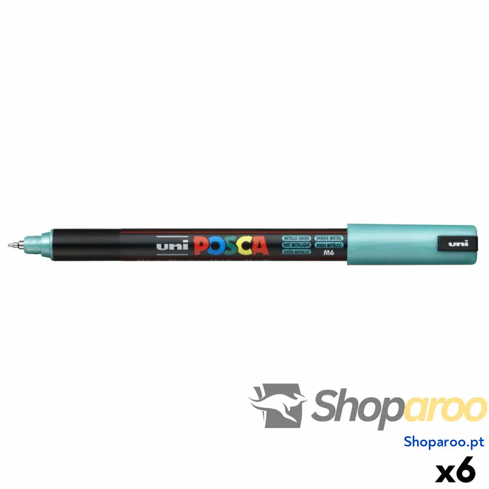 Marcador POSCA PC-1MR metálico Verde (6 Unidades)