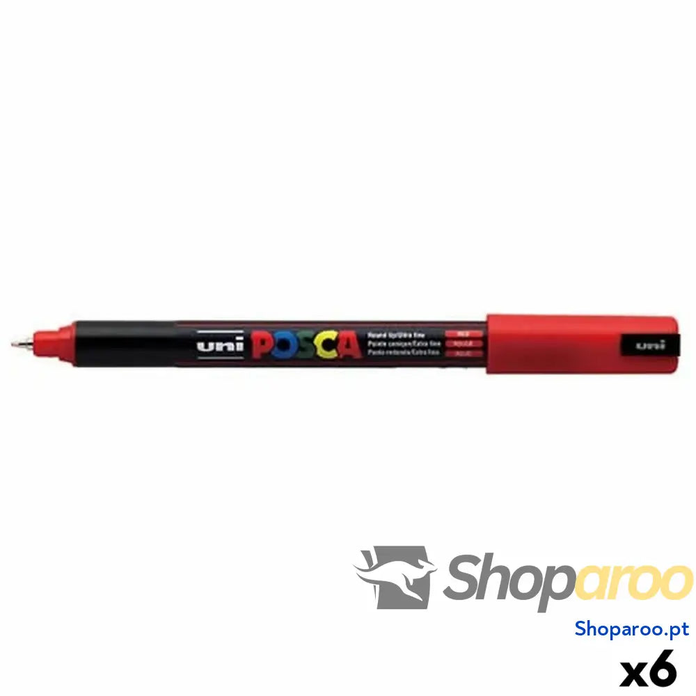Marcador POSCA PC-1MR metálico Vermelho (6 Unidades)