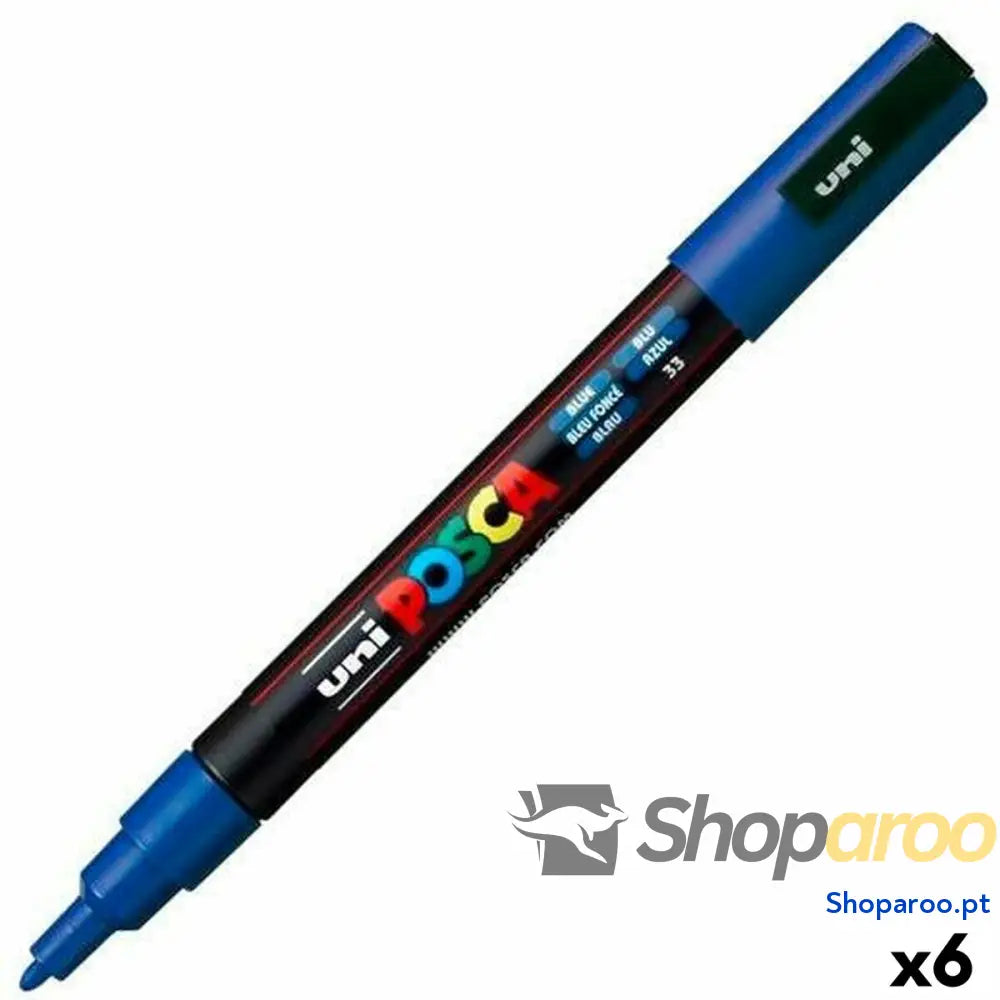 Marcador POSCA PC-3M Azul (6 Unidades)