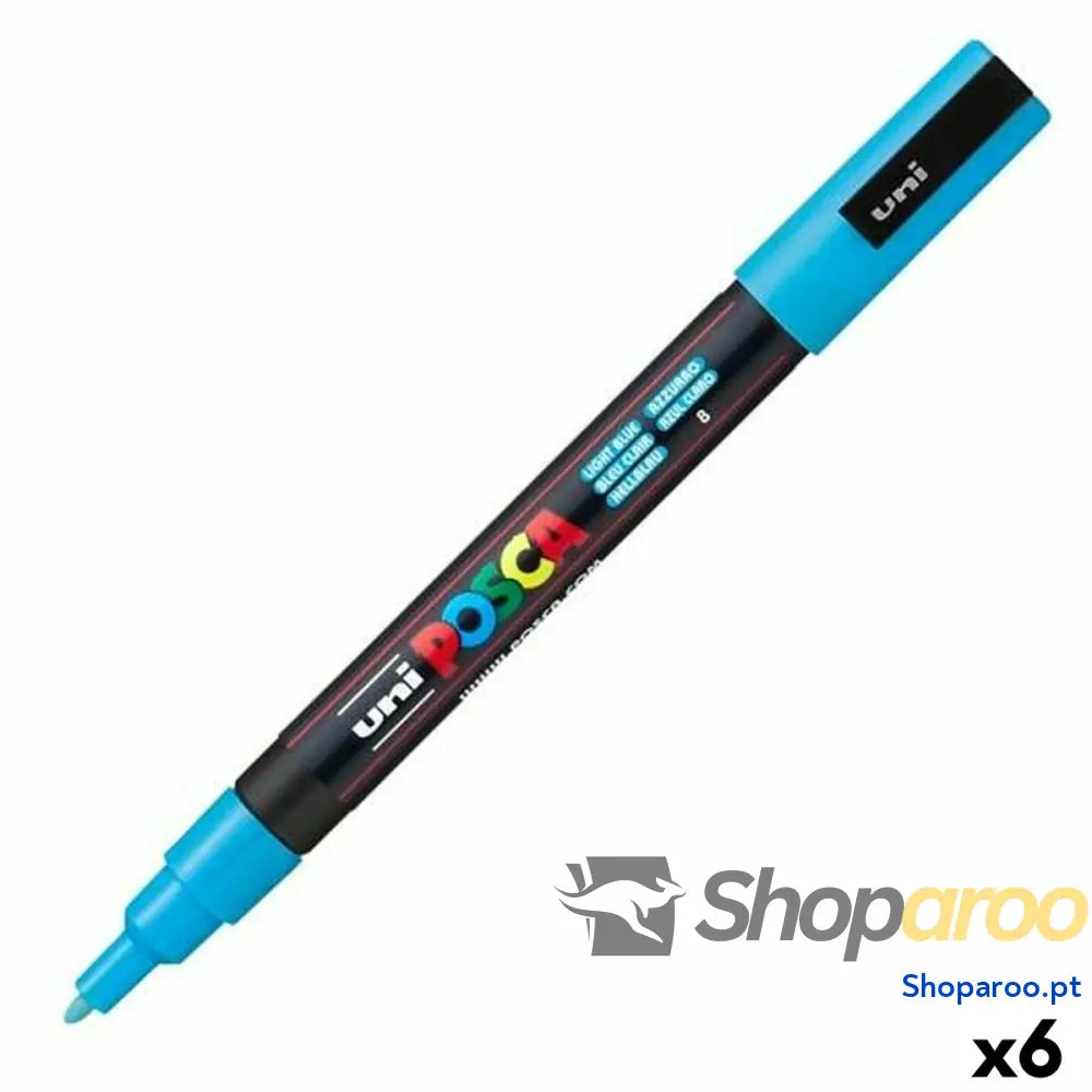 Marcador POSCA PC-3M Azul Azul Claro (6 Unidades)