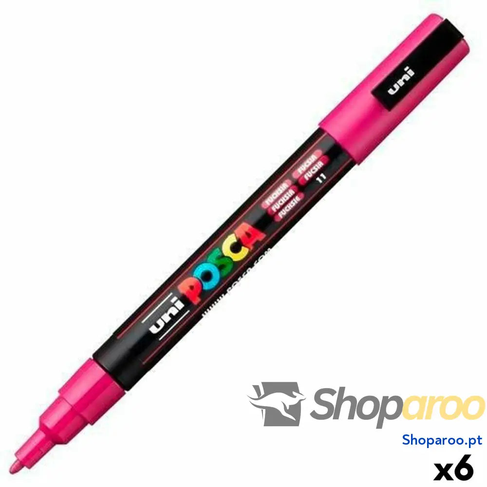 Marcador POSCA PC-3M Fúcsia (6 Unidades)