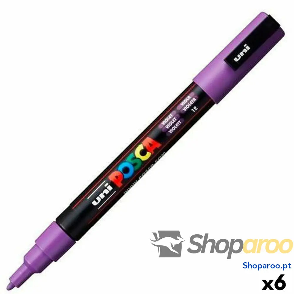 Marcador POSCA PC-3M Violeta (6 Unidades)
