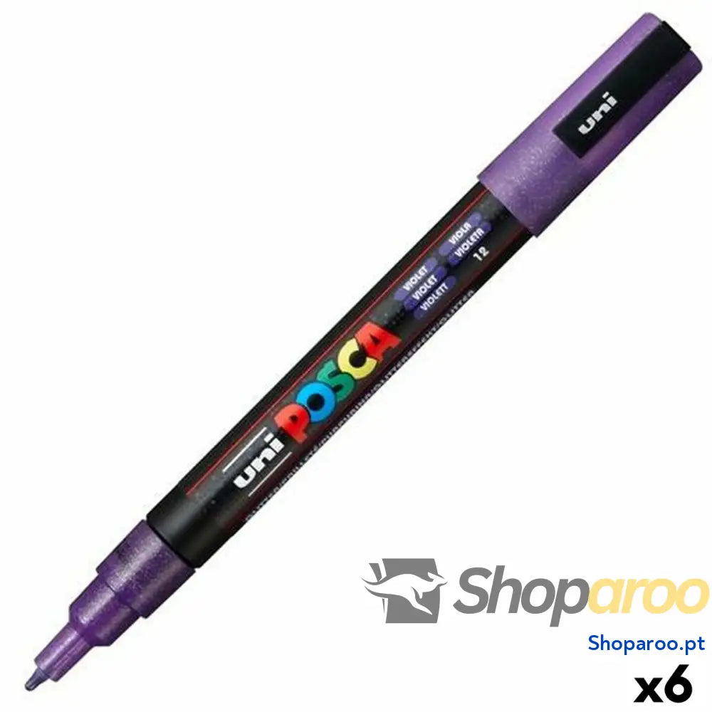 Marcador POSCA PC-3ML Violeta (6 Unidades)