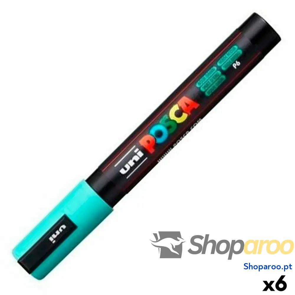 Marcador POSCA PC-5M Verde Turquesa (6 Unidades)
