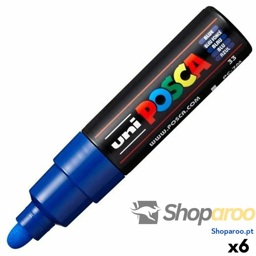 Marcador POSCA PC-7M Azul (6 Unidades)