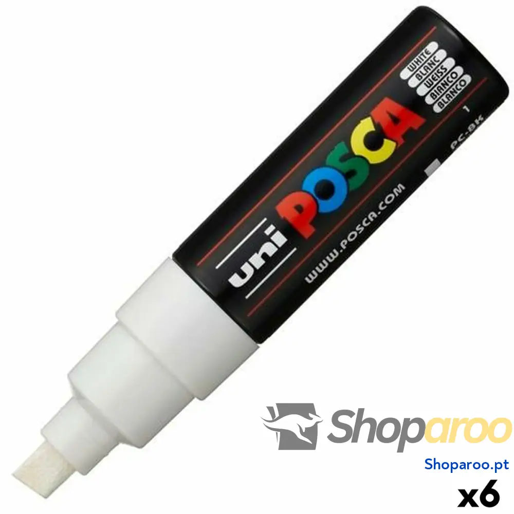 Marcador POSCA PC-8K Branco (6 Unidades)