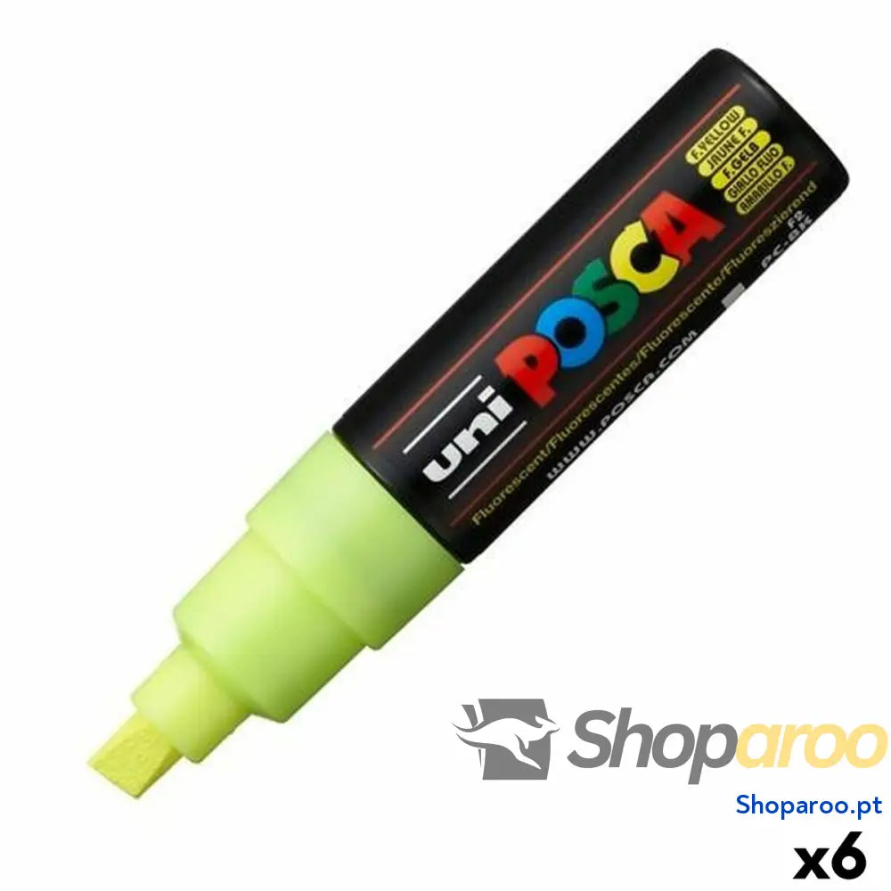 Marcador POSCA PC-8K Fluor Amarelo (6 Unidades)