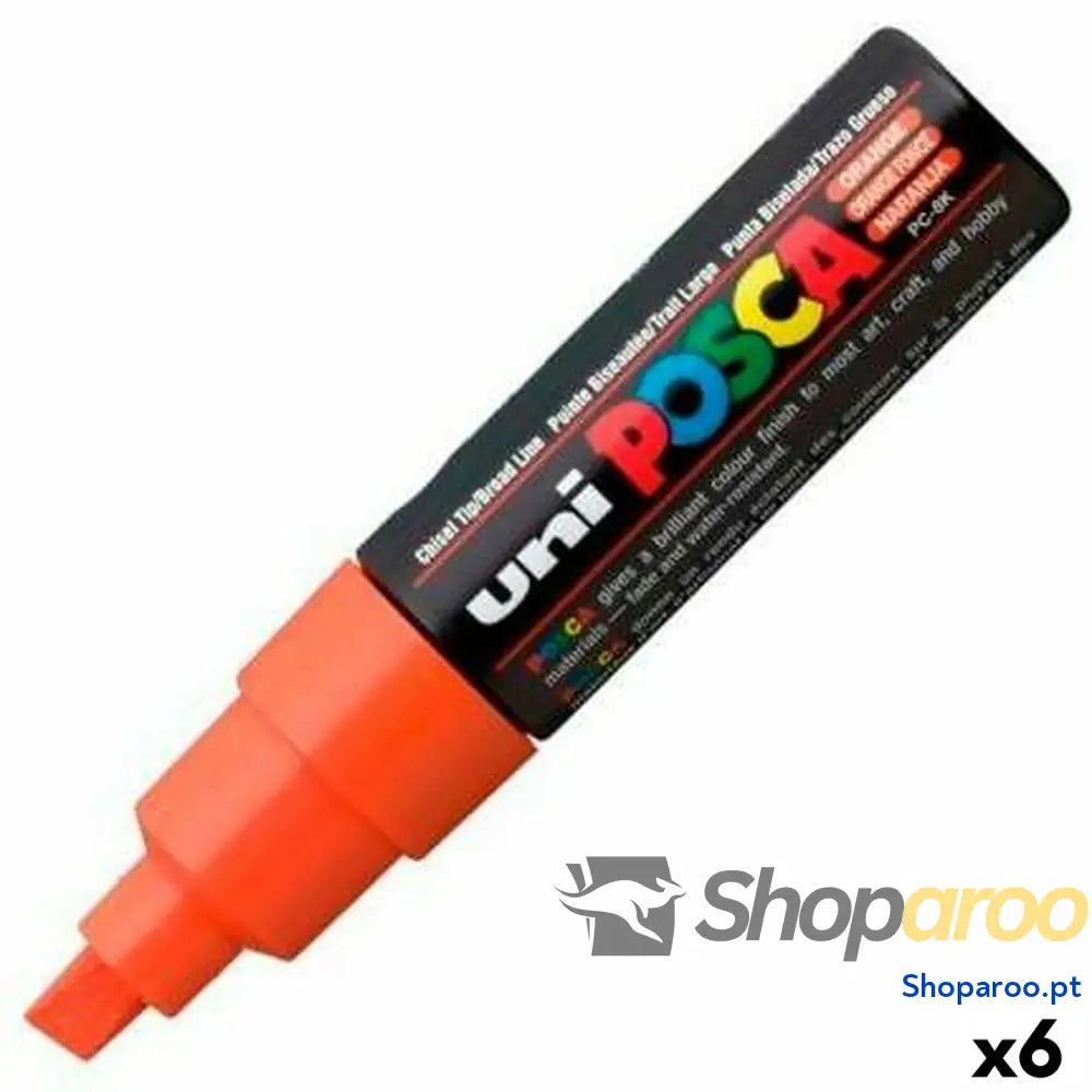 Marcador POSCA PC-8K Laranja (6 Unidades)