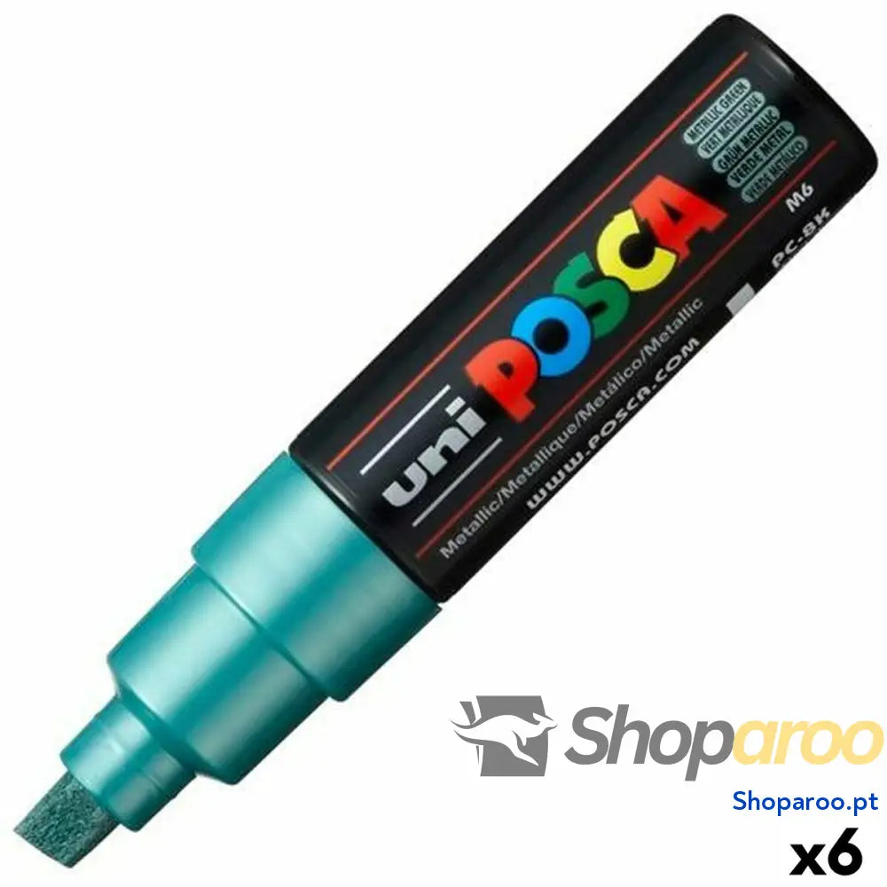 Marcador POSCA PC-8K Verde metálico (6 Unidades)