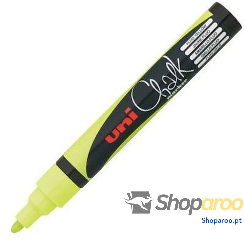 Marcadores de giz líquido Uni-Ball PWE-5M Amarelo (6 Peças)