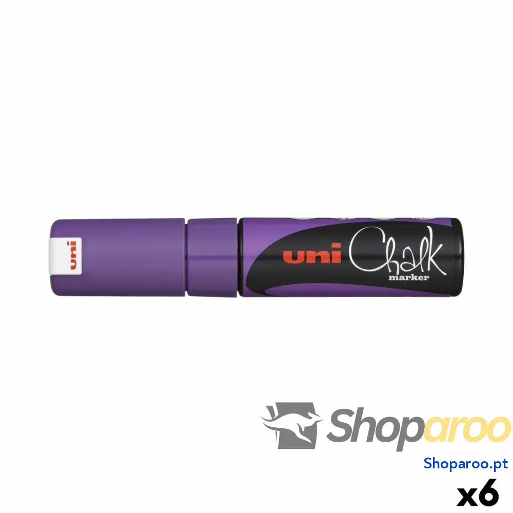 Marcadores de giz líquido Uni-Ball PWE-8K Violeta (6 Peças) (6 Unidades)