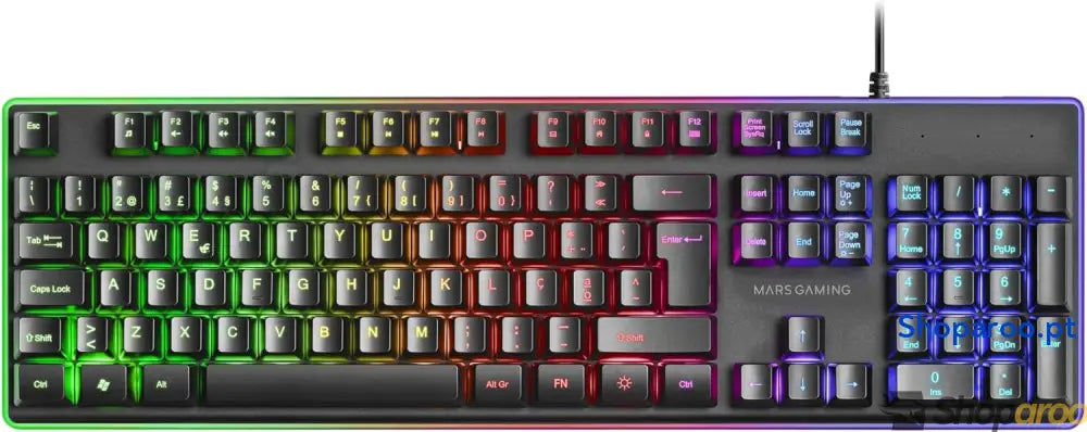 Mars Gaming MCPX Combo 3 em 1 com teclado H Mech iluminado rato ultraleve 10000 dpi software e tapete XXL compatível PC