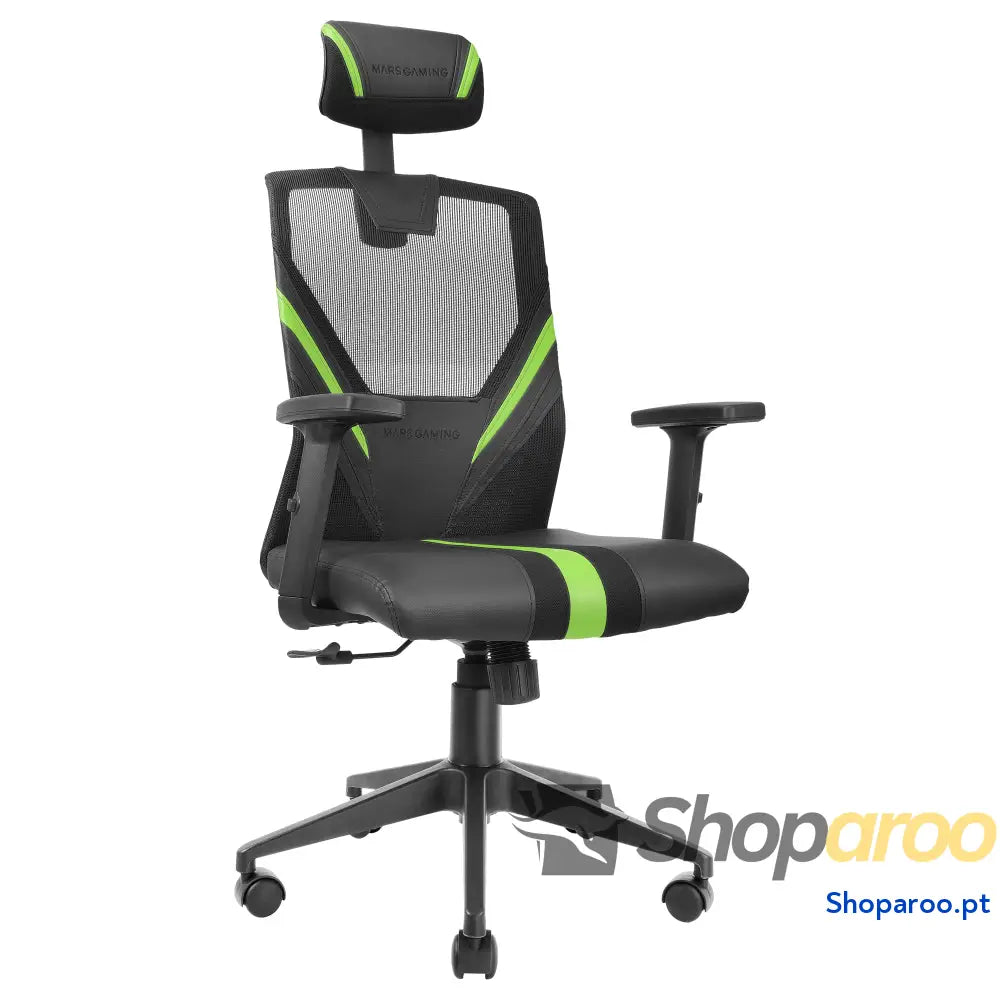 Mars Gaming MGC ERGOB cadeira de jogos ergonómica assento e encosto malha respirável cabeça regulável altura ajustável