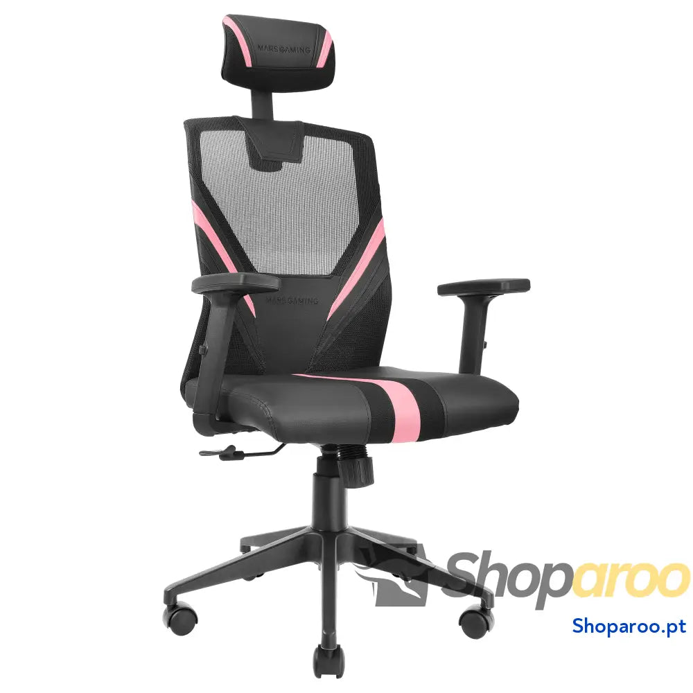Mars Gaming MGC ERGOB cadeira de jogos ergonómica assento e encosto malha respirável cabeça regulável altura ajustável