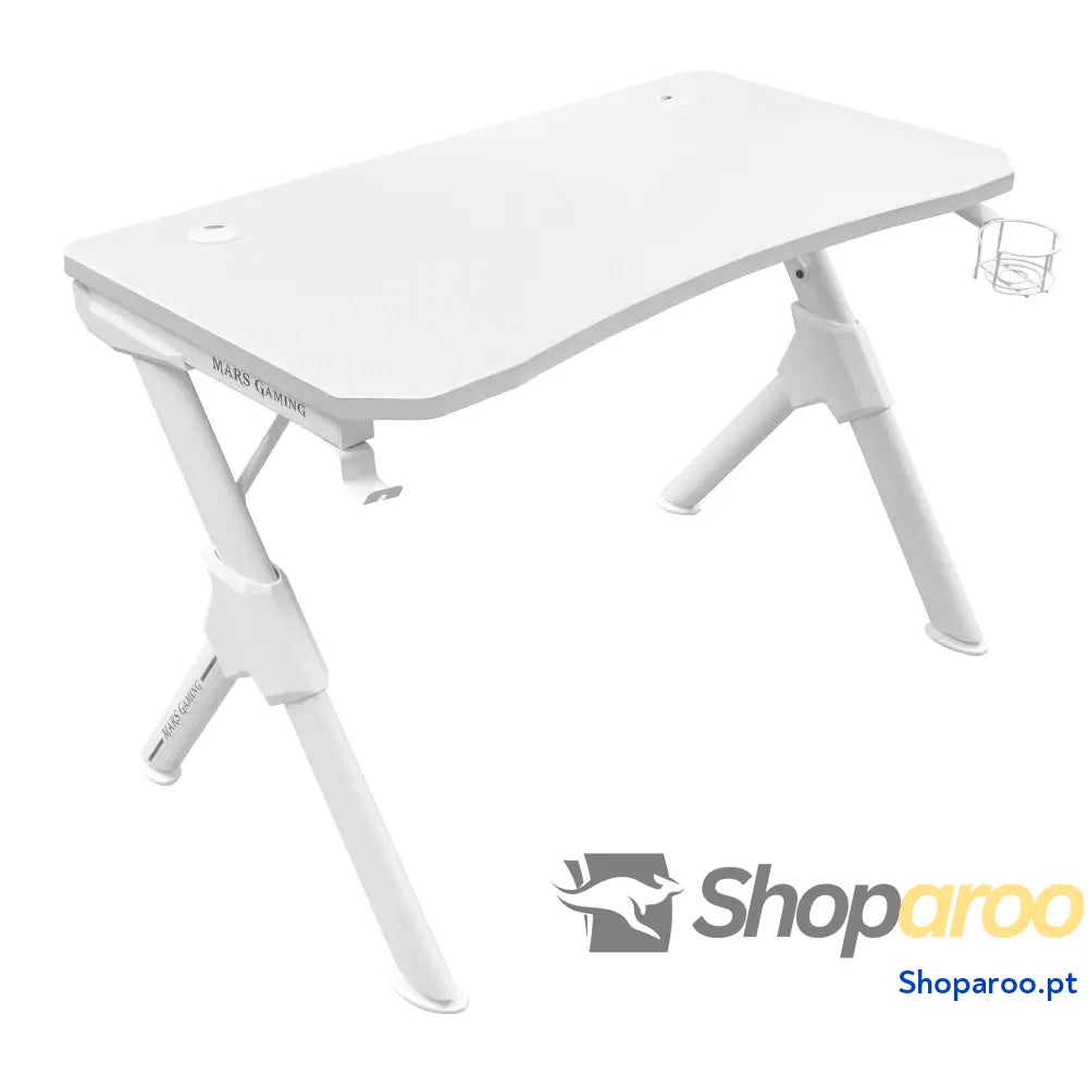 Mars Gaming MGD X160RGB Mesa de jogos ergonómica iluminação ARGB com comando fibra carbono tapete XXL suporte