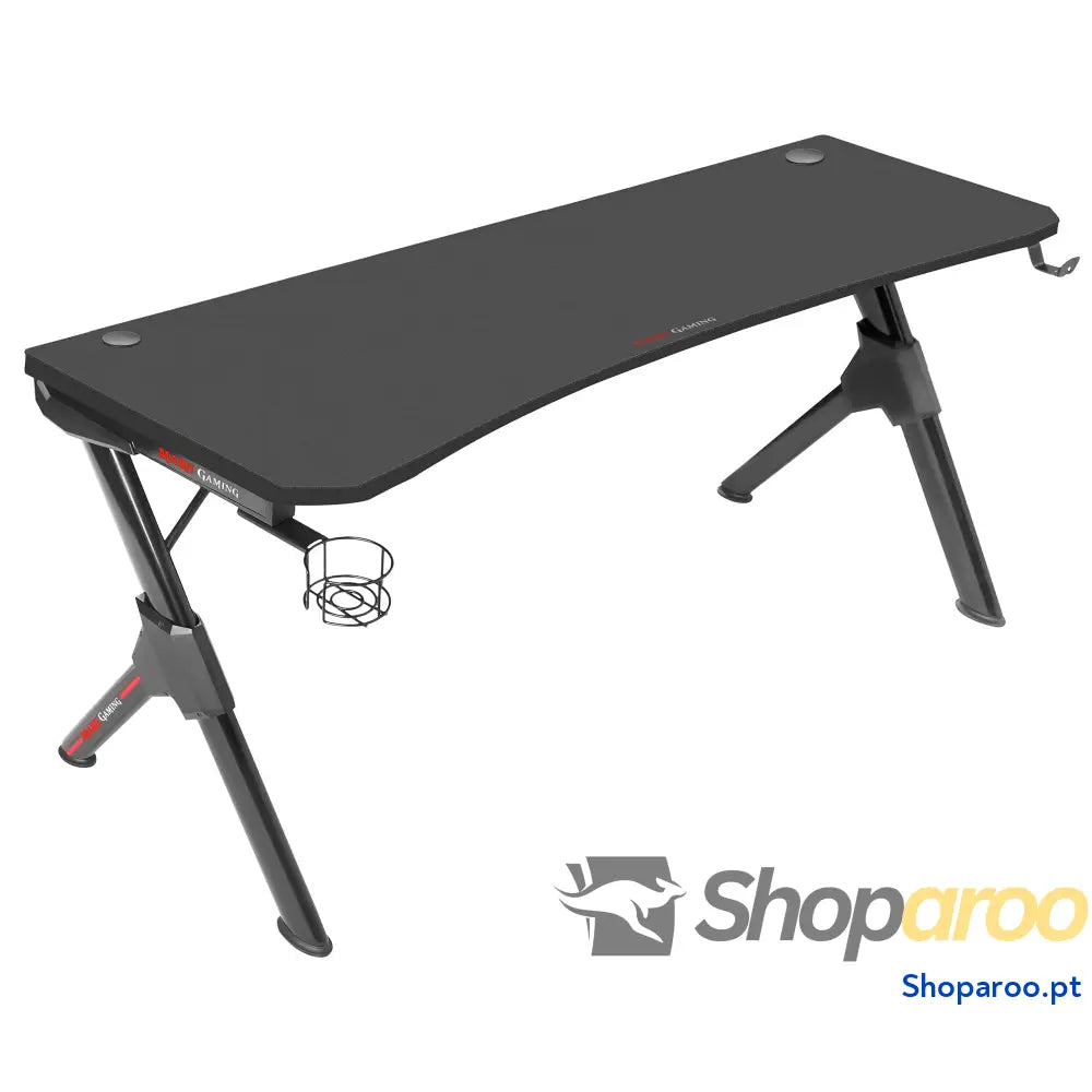 Mars Gaming MGD X160RGB Mesa de jogos ergonómica iluminação ARGB com comando fibra carbono tapete XXL suporte