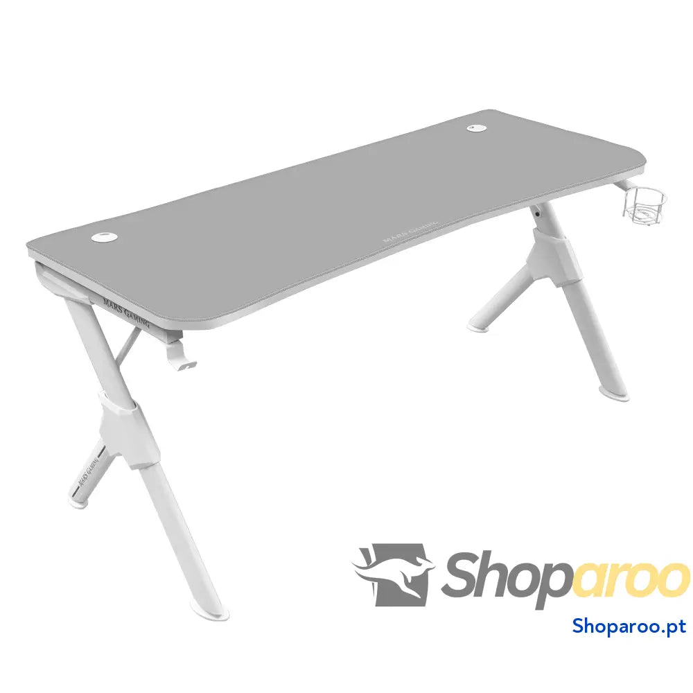 Mars Gaming MGD X160RGB Mesa de jogos ergonómica iluminação ARGB com comando fibra carbono tapete XXL suporte