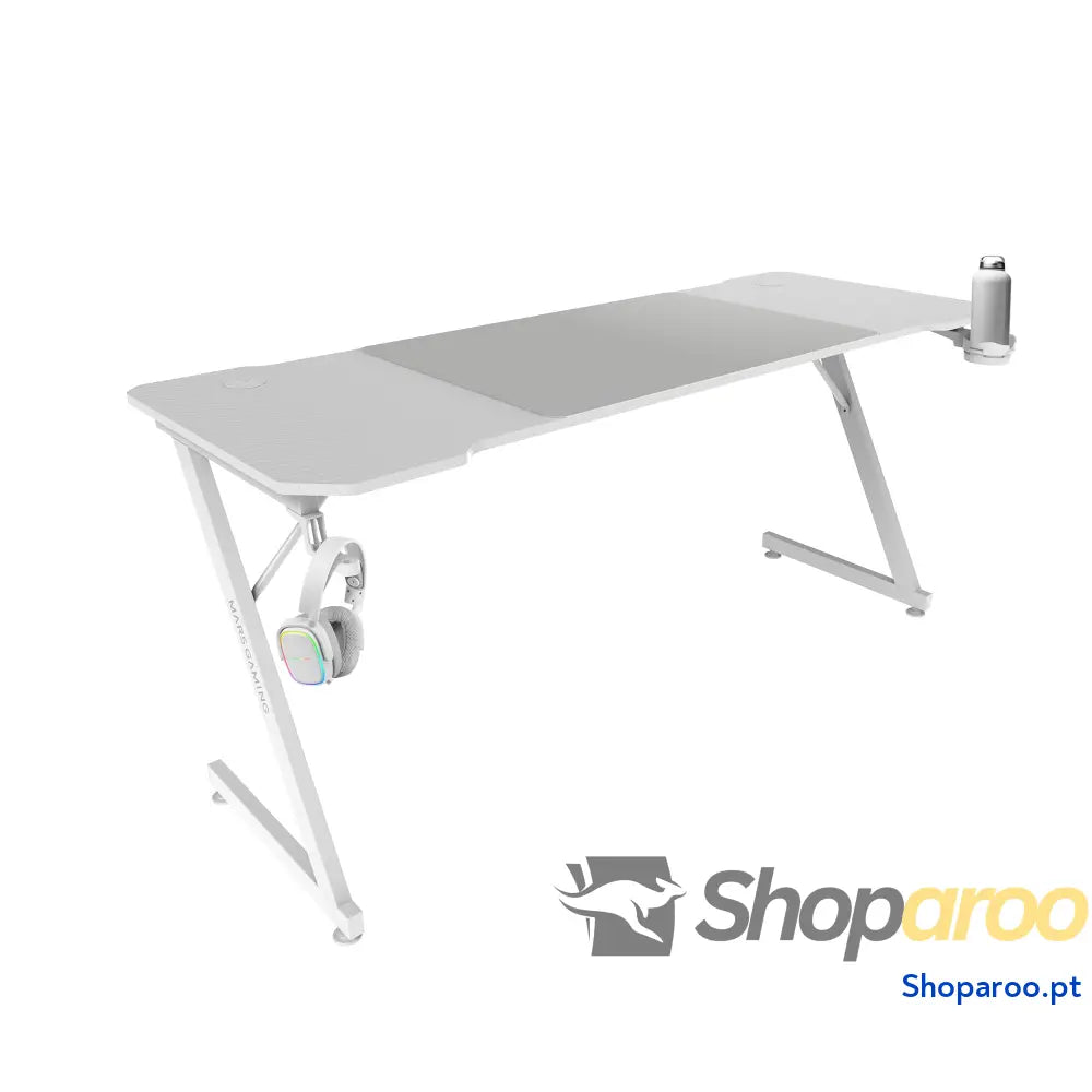 Mars Gaming MGD X160RGB Mesa de jogos ergonómica iluminação ARGB com comando fibra carbono tapete XXL suporte