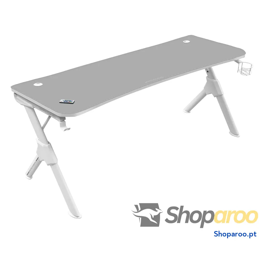Mars Gaming MGD X160RGB Mesa de jogos ergonómica iluminação ARGB com comando fibra carbono tapete XXL suporte