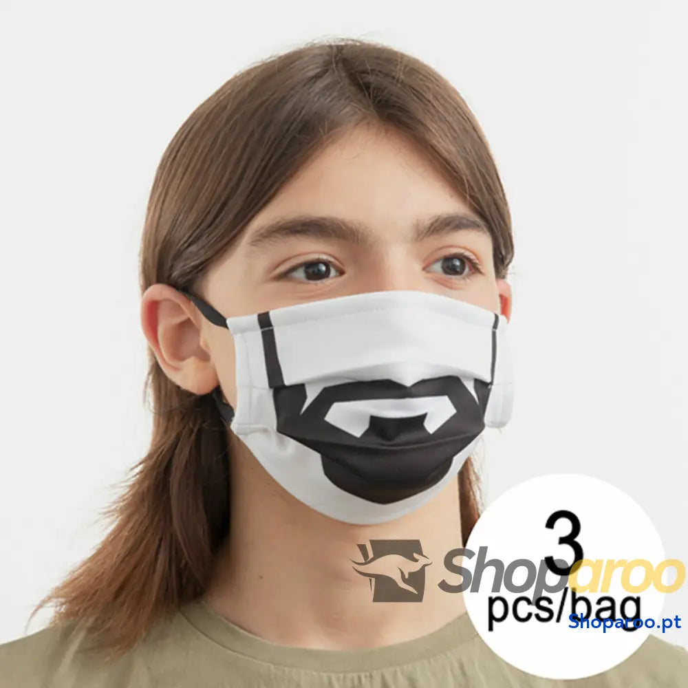 Máscara Higiénica em Tecido Reutilizável Beard Luanvi Tamanho M Pack de 3 uds