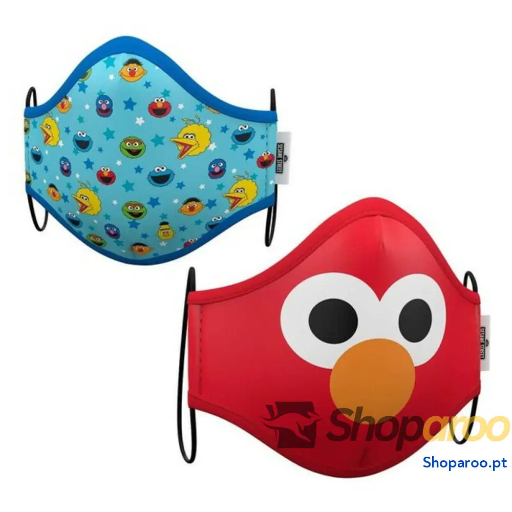 Máscara Higiénica em Tecido Reutilizável Sesame Street Premium 3-5 anos