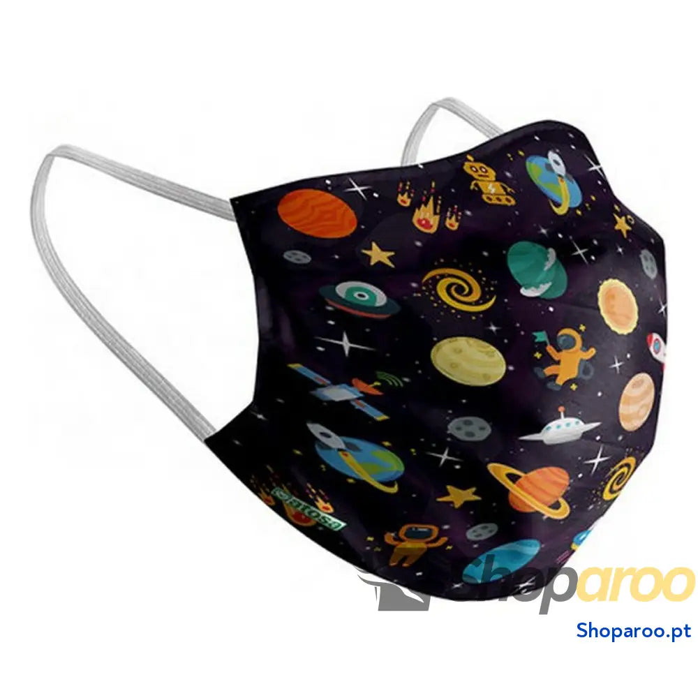 Máscara Higiénica em Tecido Reutilizável Space Infantil