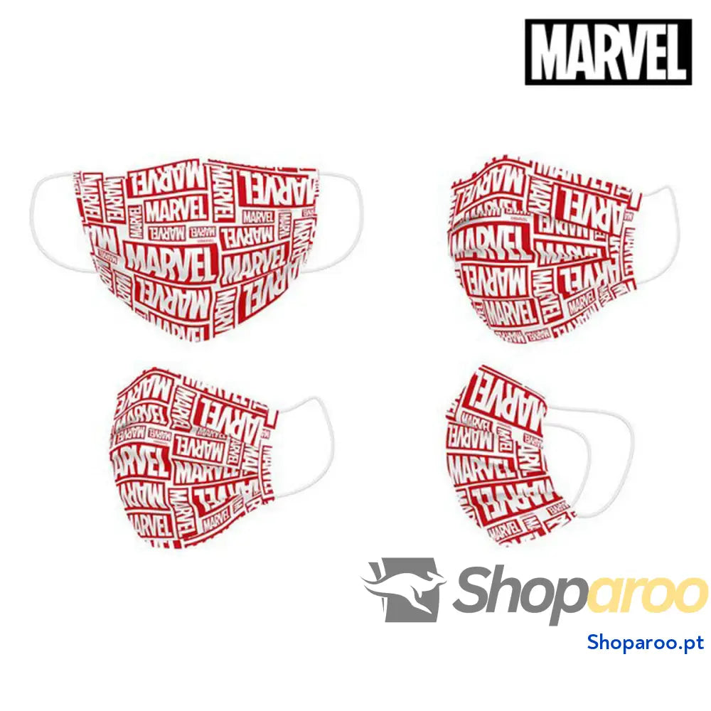 Máscara Higiénica Marvel Infantil Vermelho