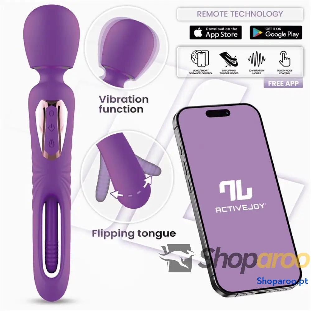 Massajador com Flipping Tongue e Vibração App