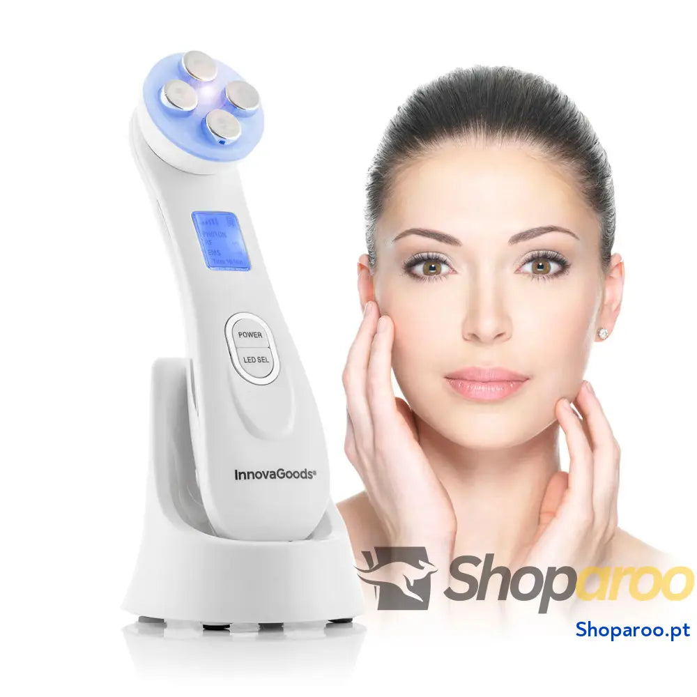 Massajador de Rosto com Radiofrequência Fototerapia e Eletroestimulação Wace InnovaGoods