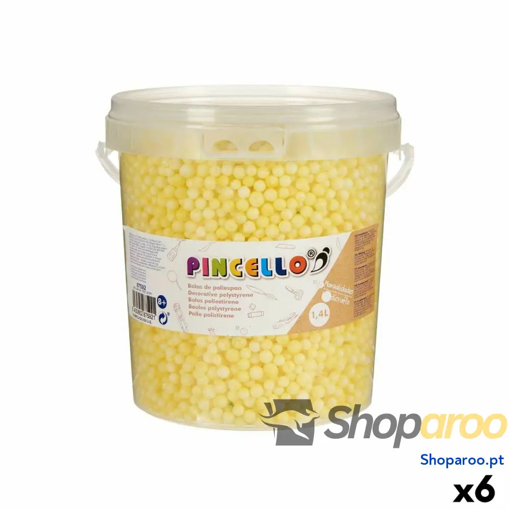 Material para Trabalhos Manuais Pincello POLIESPAN-AM 13,5 x 14 x 14 cm Bolas 6 Unidades