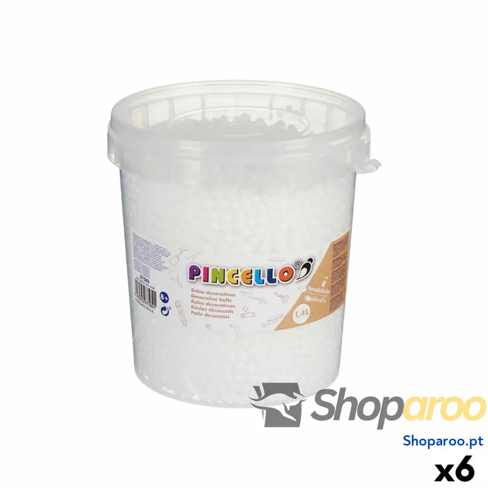 Material para Trabalhos Manuais Pincello POLIESPAN-BL 13,5 x 14 x 14 cm Bolas 6 Unidades