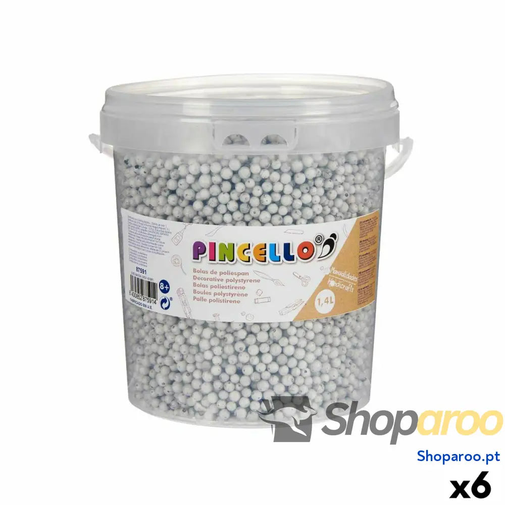 Material para Trabalhos Manuais Pincello POLIESPAN-GR 13,5 x 14 x 14,5 cm Bolas 6 Unidades