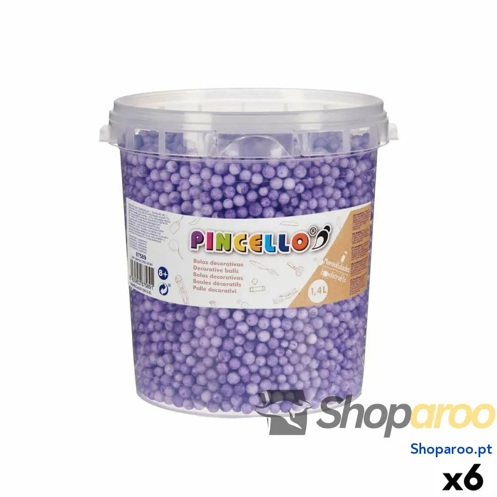 Material para Trabalhos Manuais Pincello POLIESPAN-LI 13,5 x 14 x 14,5 cm Bolas 6 Unidades