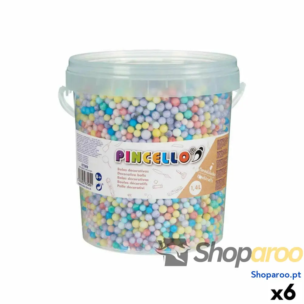 Material para Trabalhos Manuais Pincello POLIESPAN-MULTI 13,5 x 14 x 14,5 cm Bolas 6 Unidades