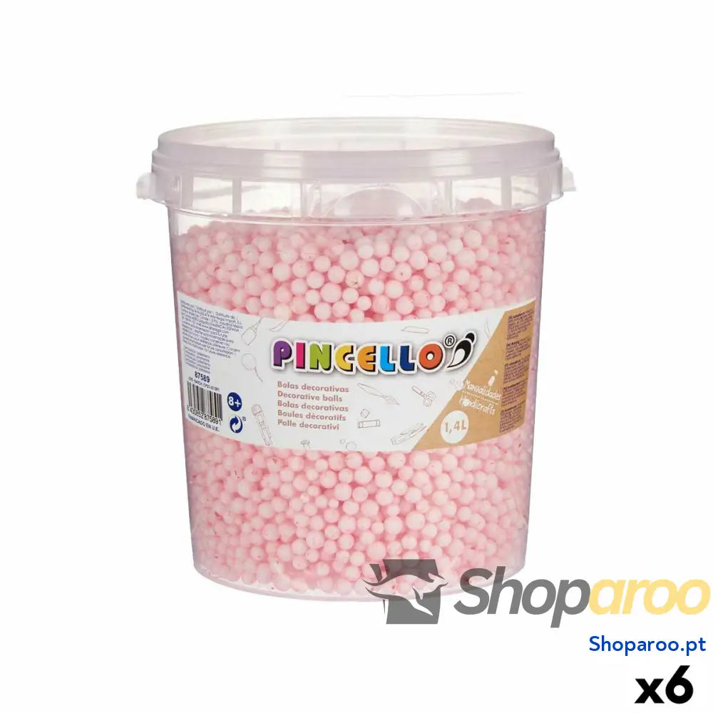 Material para Trabalhos Manuais Pincello POLIESPAN-RS 13,5 x 14 x 14,5 cm Bolas 6 Unidades