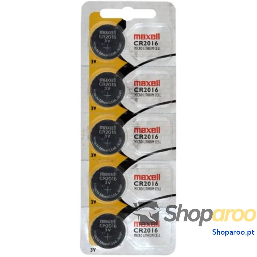 MAXELL CR2016 3V BLISTER DE CÉLULA LÍTIO BUTTON*5