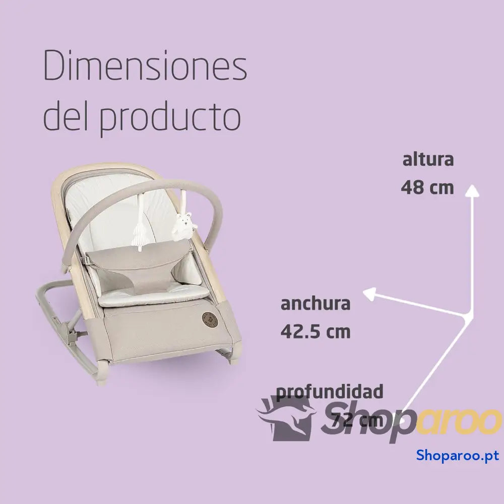 Maxi Cosi Kori Rede de bebé 2 em 1 com arco jogos anos máx.15 kg baloiço 3 posições reclinação uma mão leve e compacta