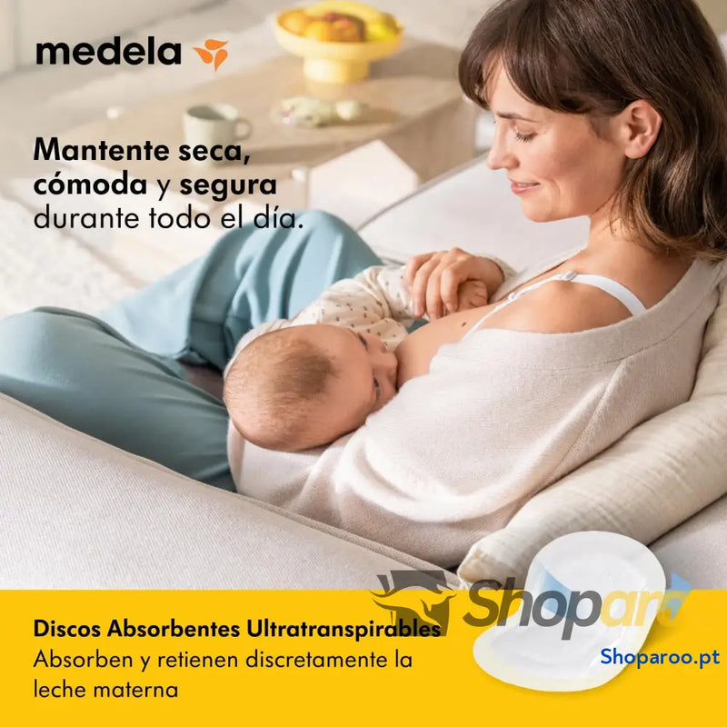 Medela discos absorventes respiráveis para amamentação design discreto uso confortável embalagem de 120 exclusivo