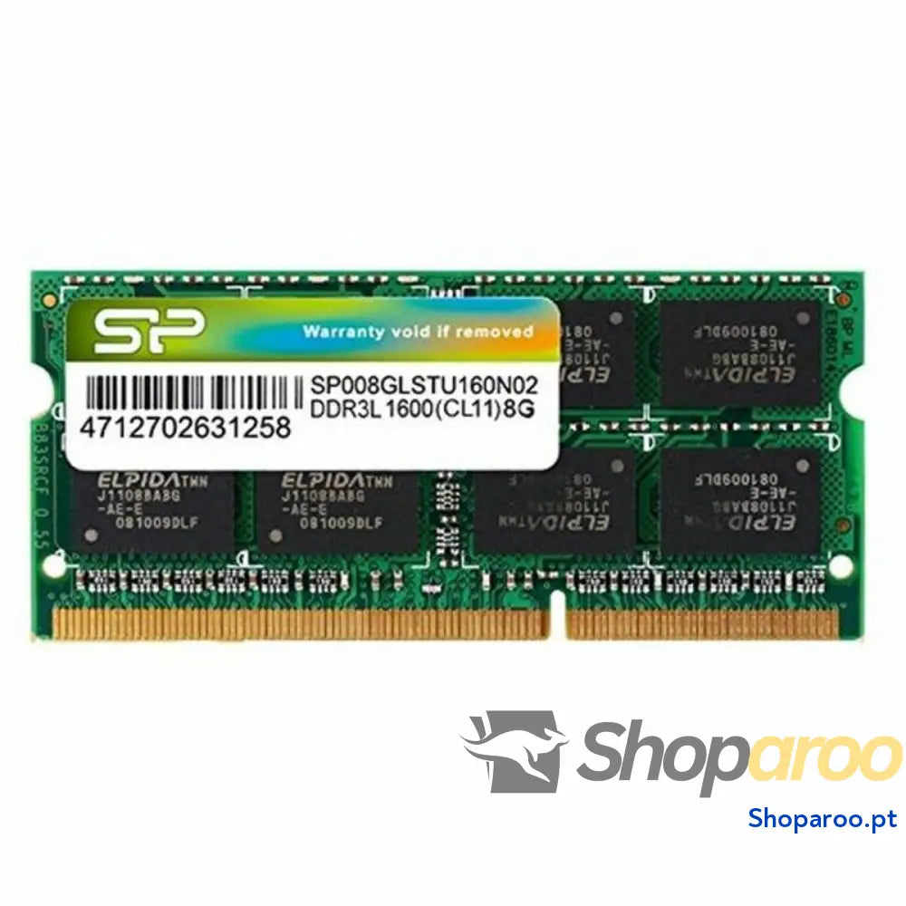 Memória RAM Silicon Power PAMSLPSOO0022 8 GB 1600 MHz DDR3-PC3-12800 8 GB 1600 mHz CL11 DDR3L