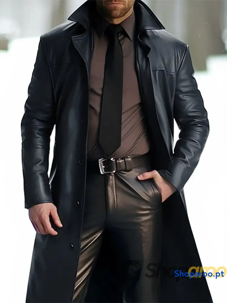 Men’s Full Size Button Up Long Sleeve Jacket Plus