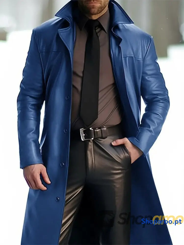 Men’s Full Size Button Up Long Sleeve Jacket Plus