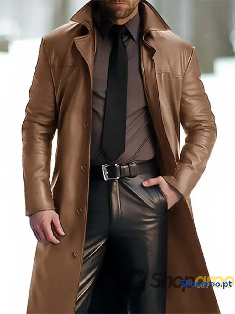 Men’s Full Size Button Up Long Sleeve Jacket Plus